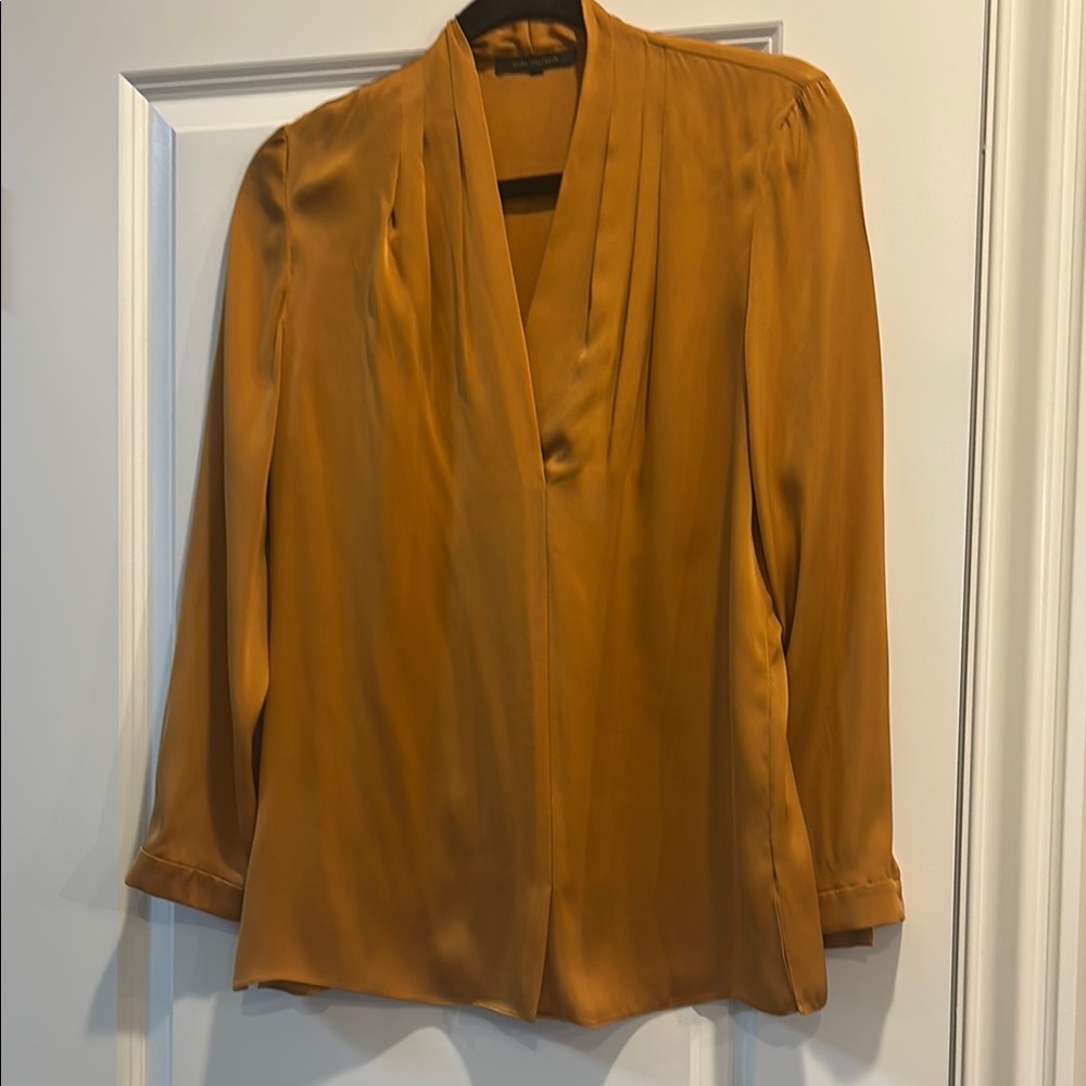 Elegant Women's turmeric shade Blouse - silk